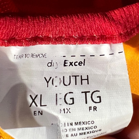 KC Chiefs Flag Football Kansas City Boys Kids Reversible Jersey Youth - Picture 3 of 5